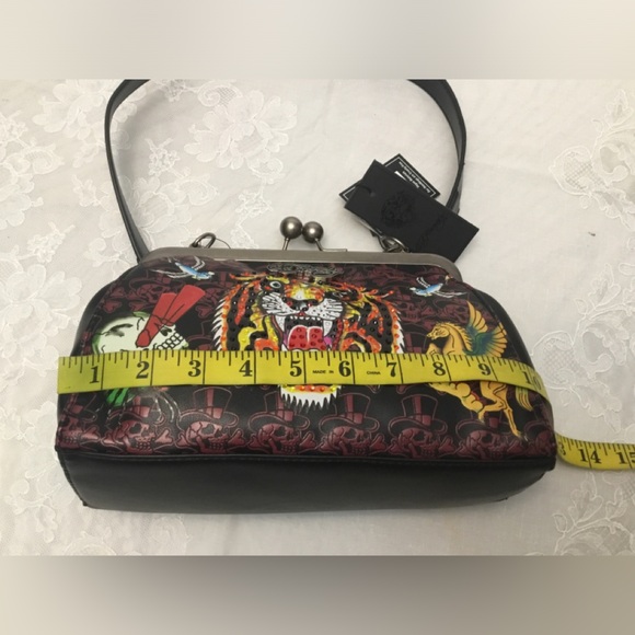 Ed Hardy Black and Multicolor Tiger Clutch - Picture 7 of 16
